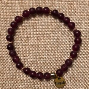 ❤️🔥Erimish - Wine & Gold Stretch Beaded Bracelet